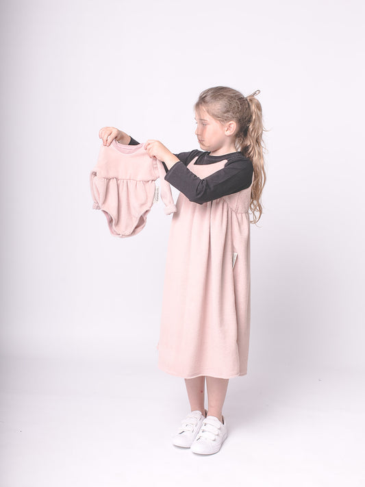 VESTIDO TIRANTES DE NIÑA COLOR ROSA NUDE