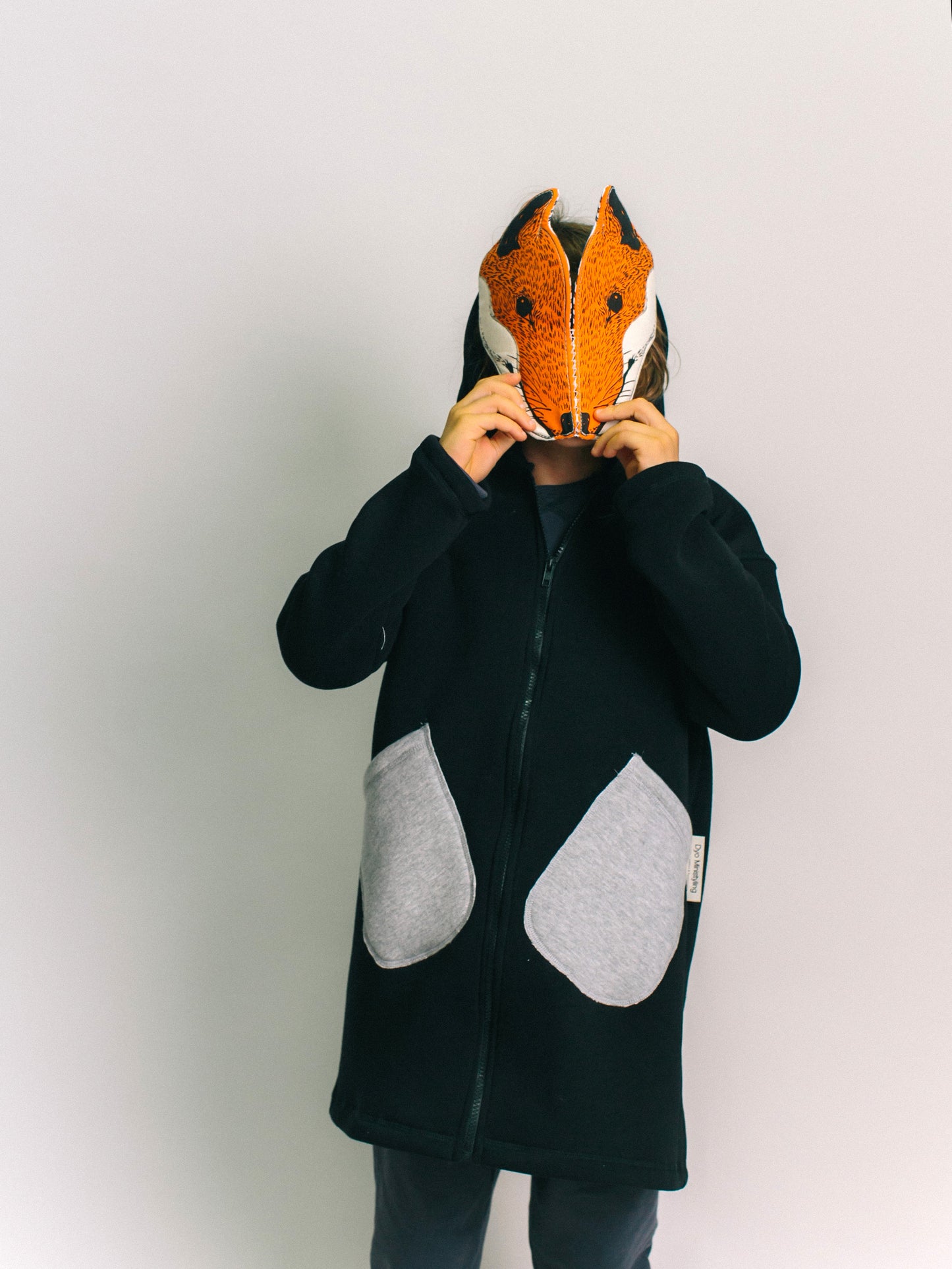 CHAQUETA LARGA FELPA NEOPRENO NEGRA