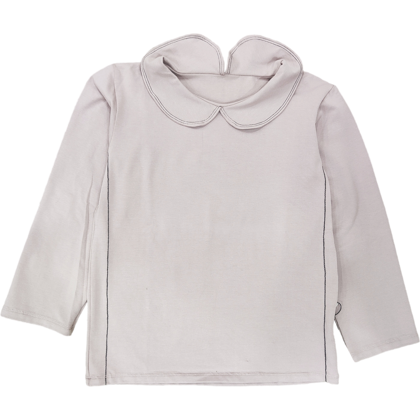 CAMISETA ROSA MANGA LARGA CUELLO BEBE