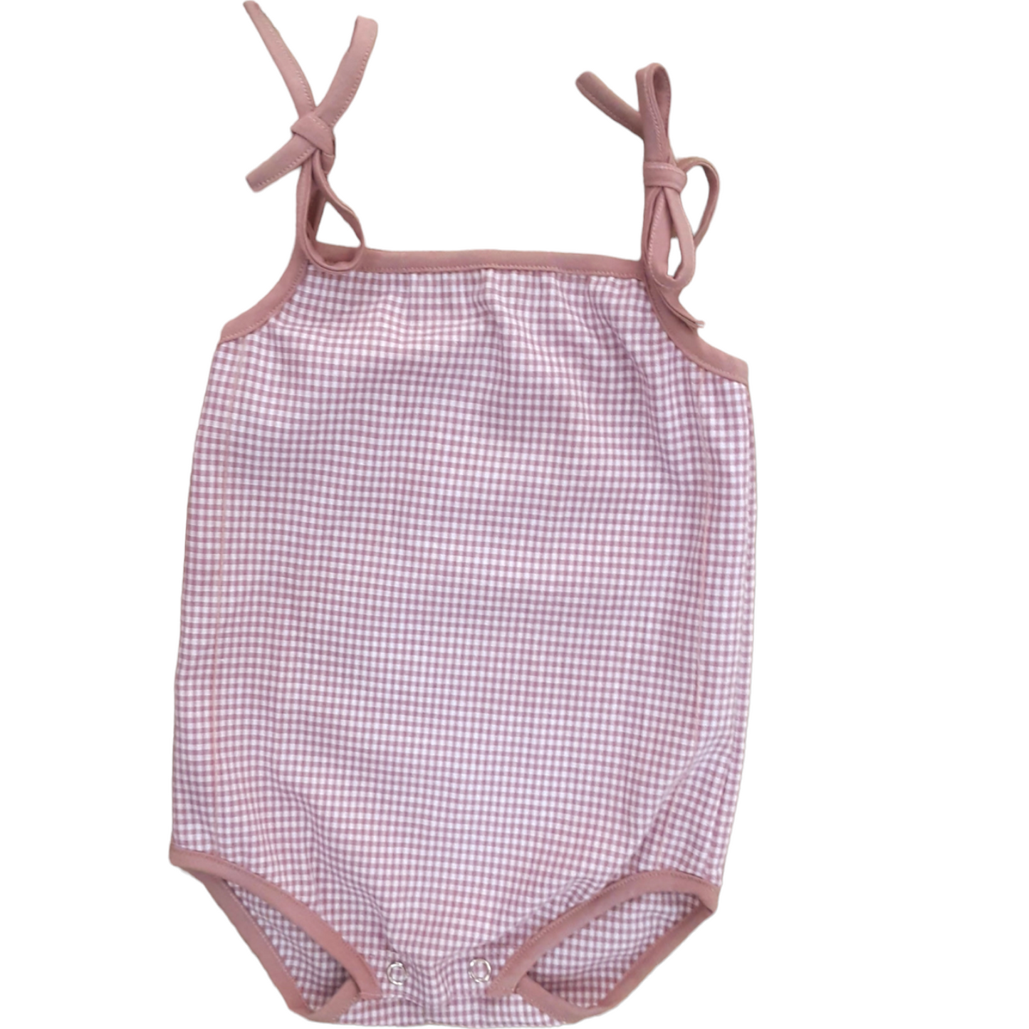 BODY BEBÉ CUADROS ROSA