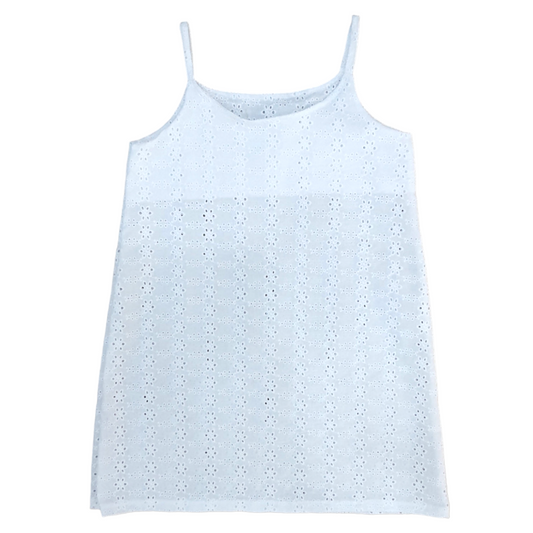 VESTIDO NIÑA PUNTILLA BLANCA .