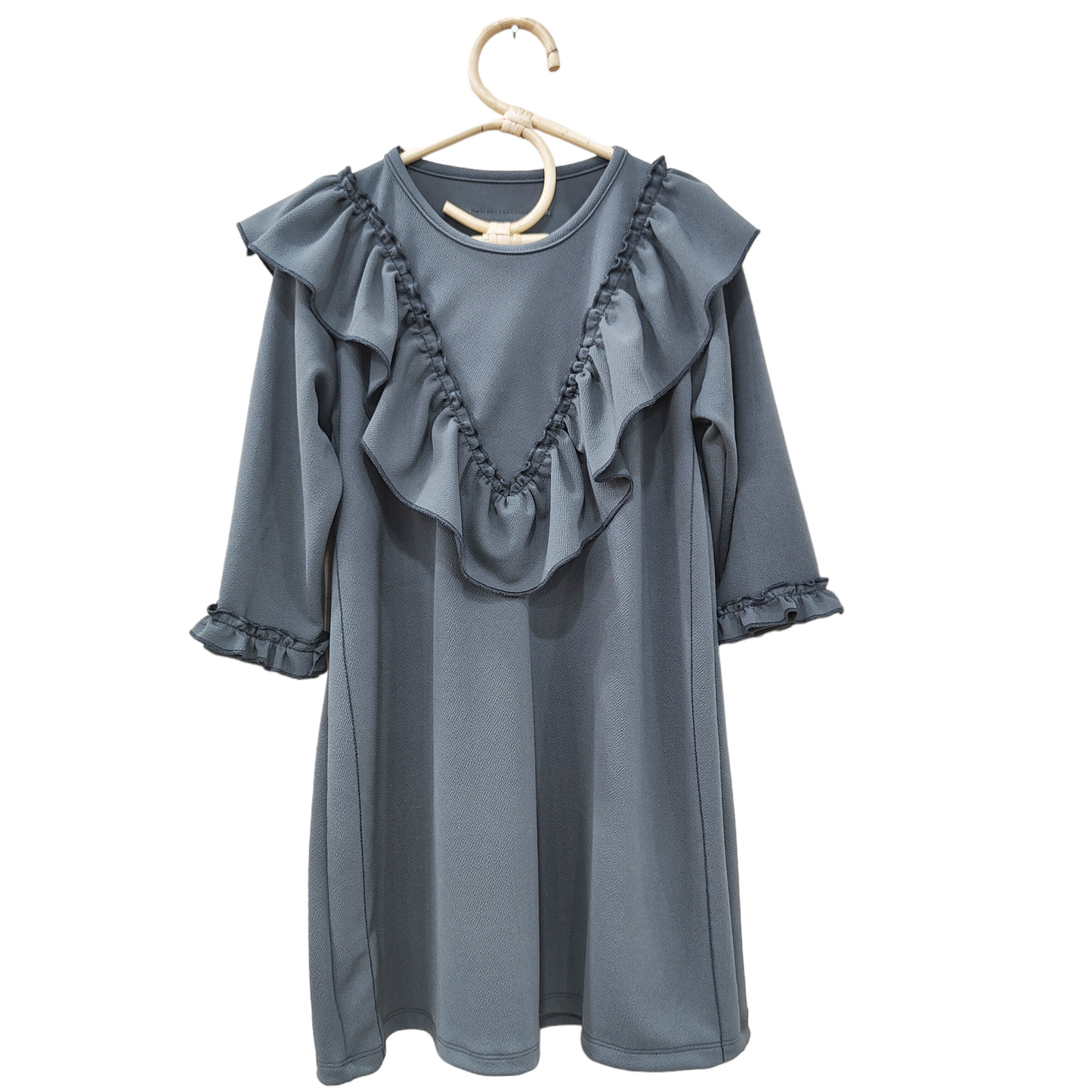 VESTIDO GRIS CREPÉ