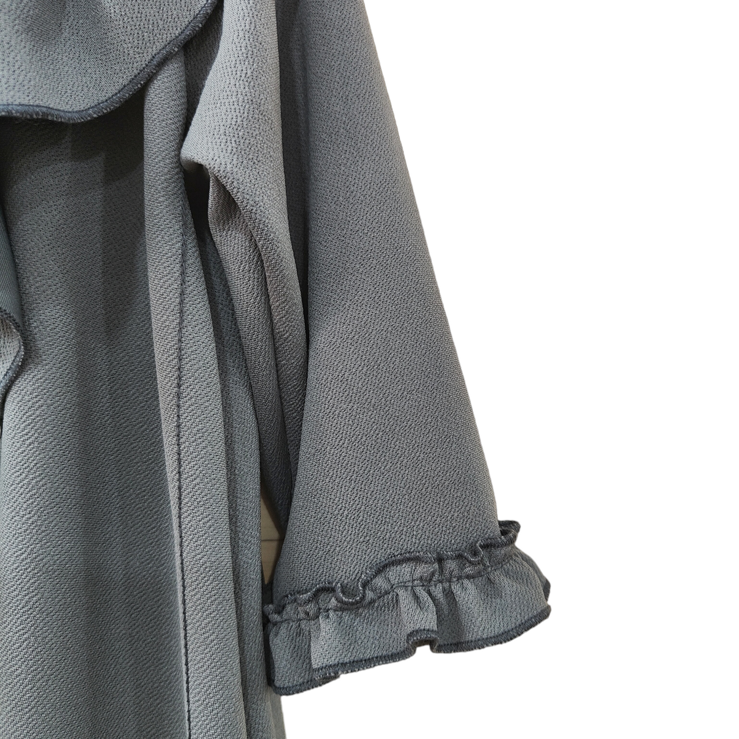 VESTIDO GRIS CREPÉ