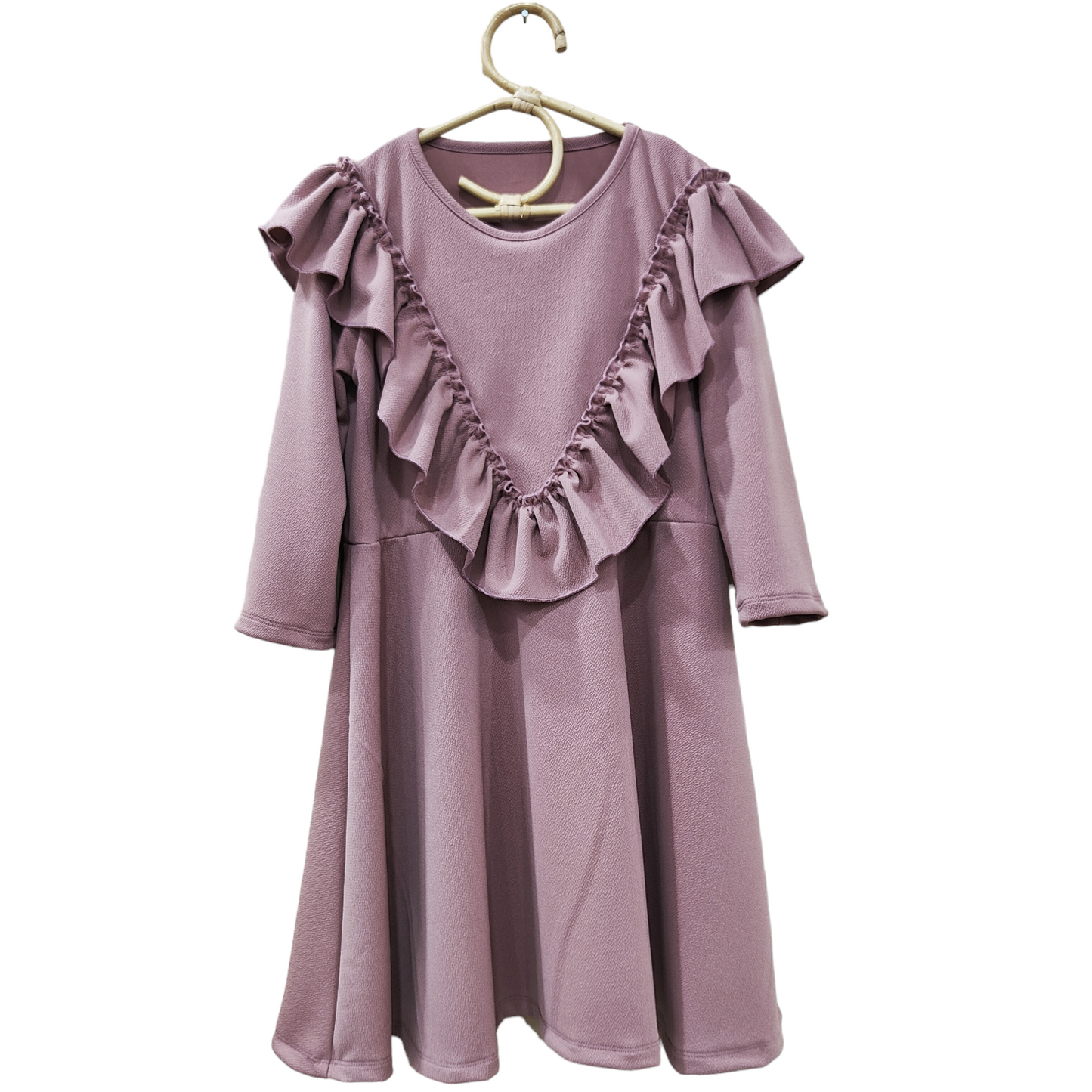 VESTIDO ROSA CREPÉ