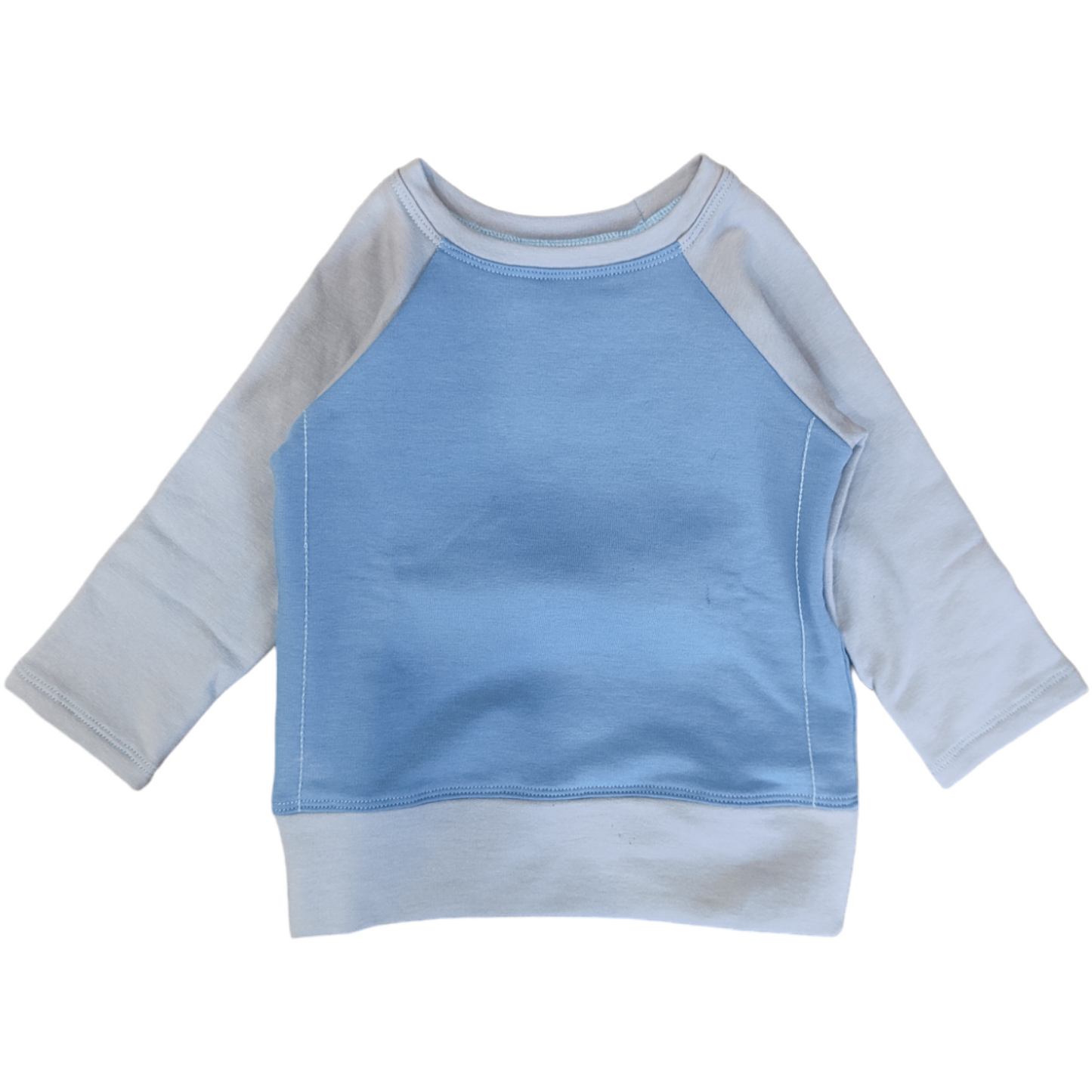 FELPA AZUL Y GRIS