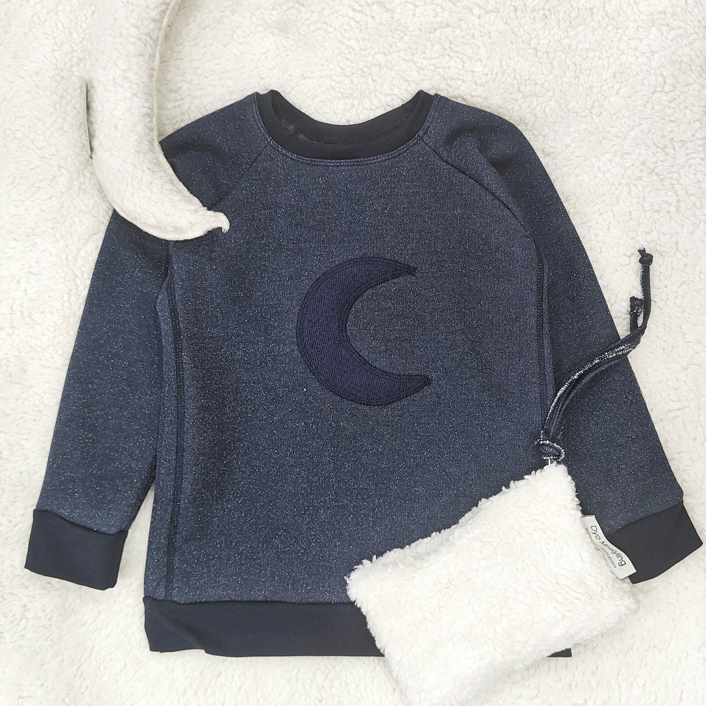 FELPA BRILLO AZUL MARINO LUNA
