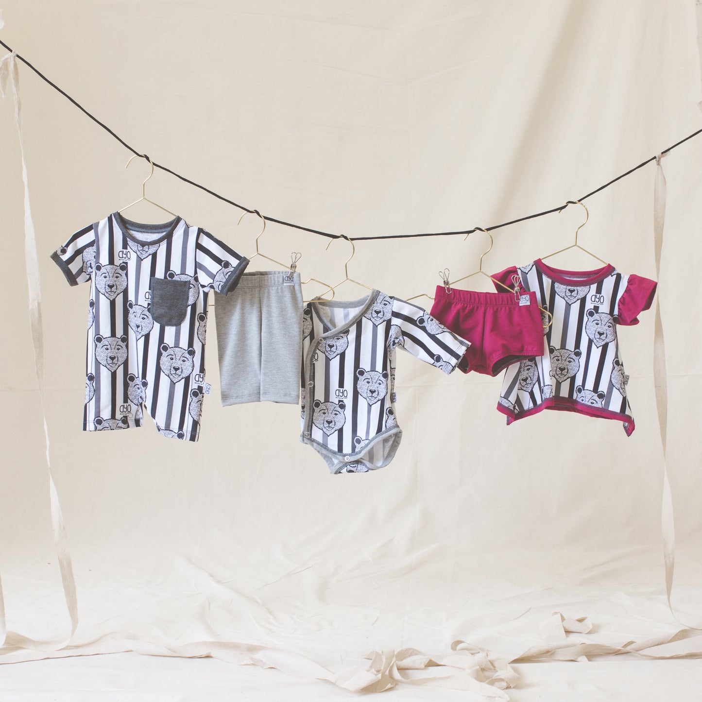 Vestido bebé osos/ Diseño sostenible y ecológico/ Moda infantil