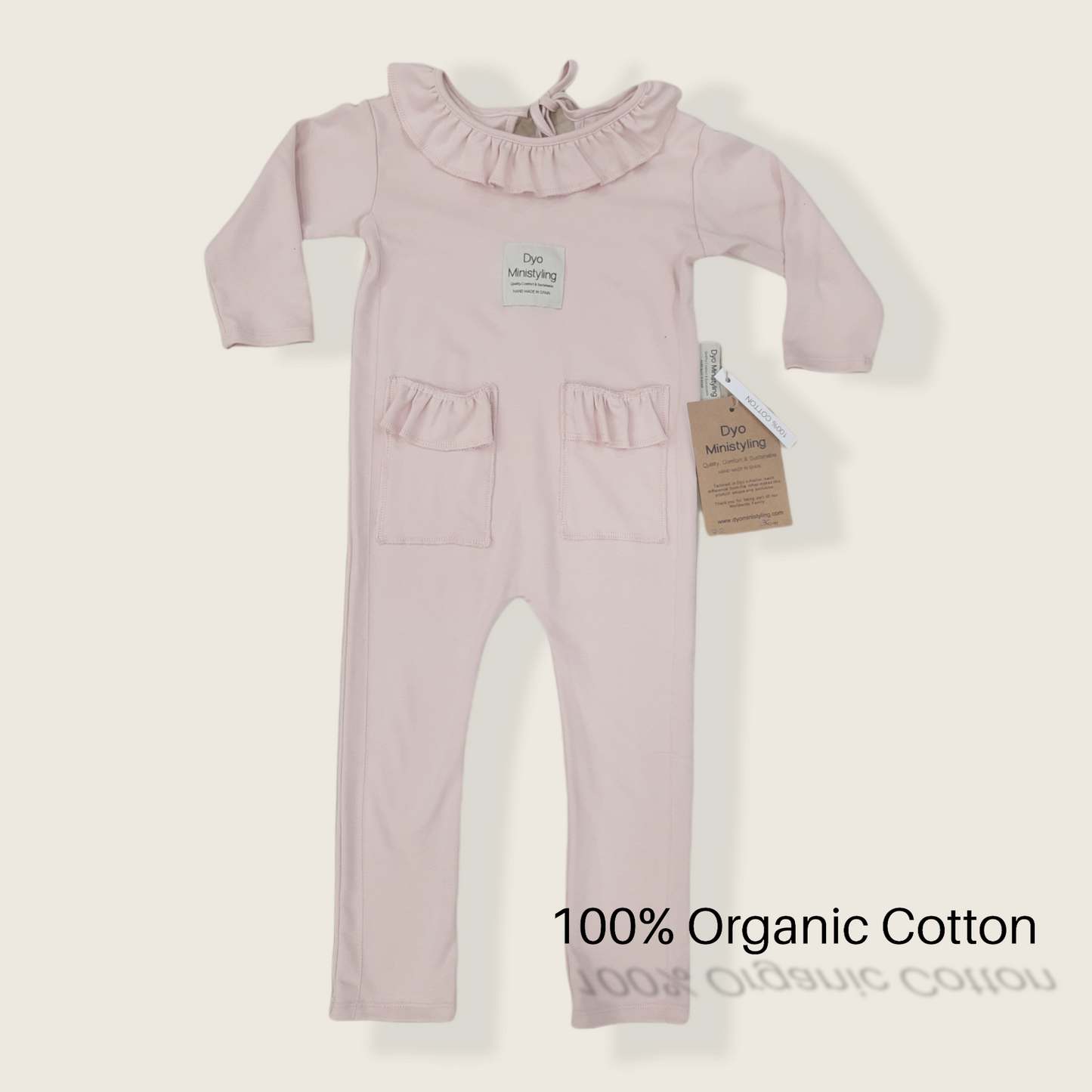 Mono infantil rosa/ Diseño sostenible y ecológico/ Moda infantil