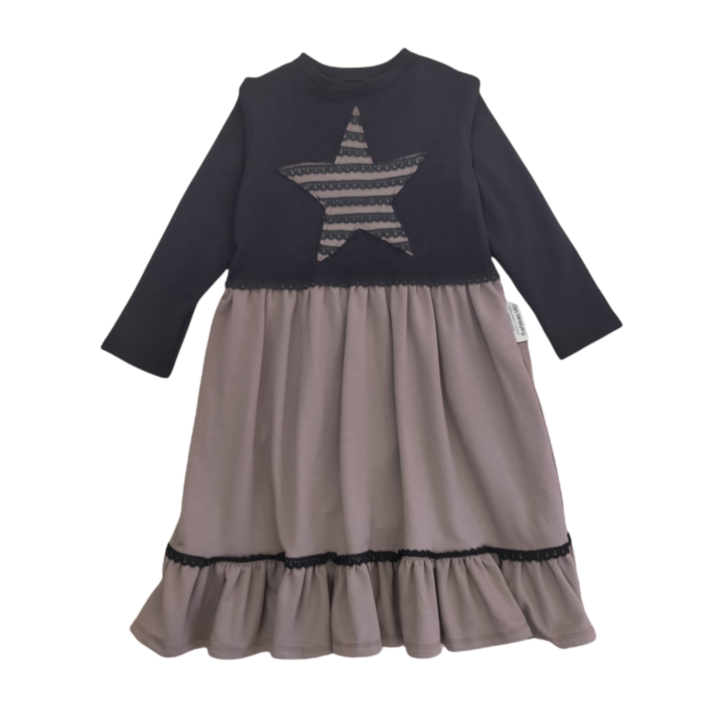 VESTIDO ESTRELLA DE NIÑA CON VOLANTE