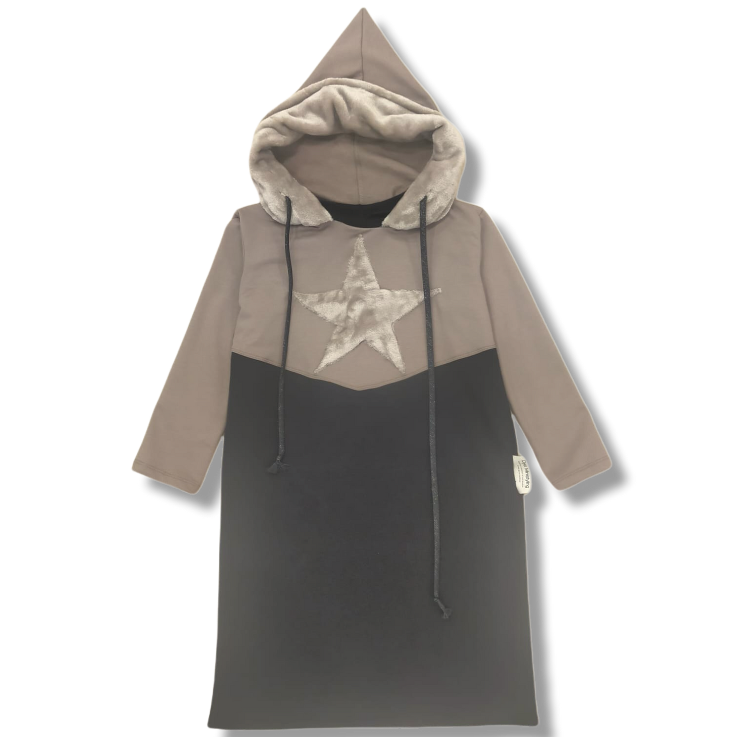 VESTIDO NIÑA ESTRELLA CON CAPUCHA
