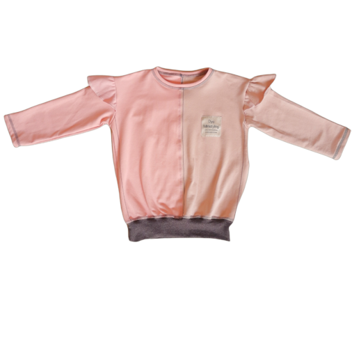 Felpa infantil rosa/ Diseño sostenible y ecológico/ Moda infantil