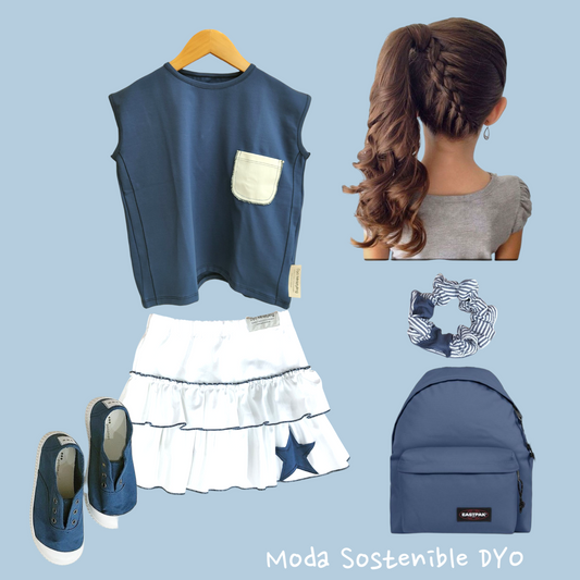 FALDA BLANCA VOLANTES DENIM