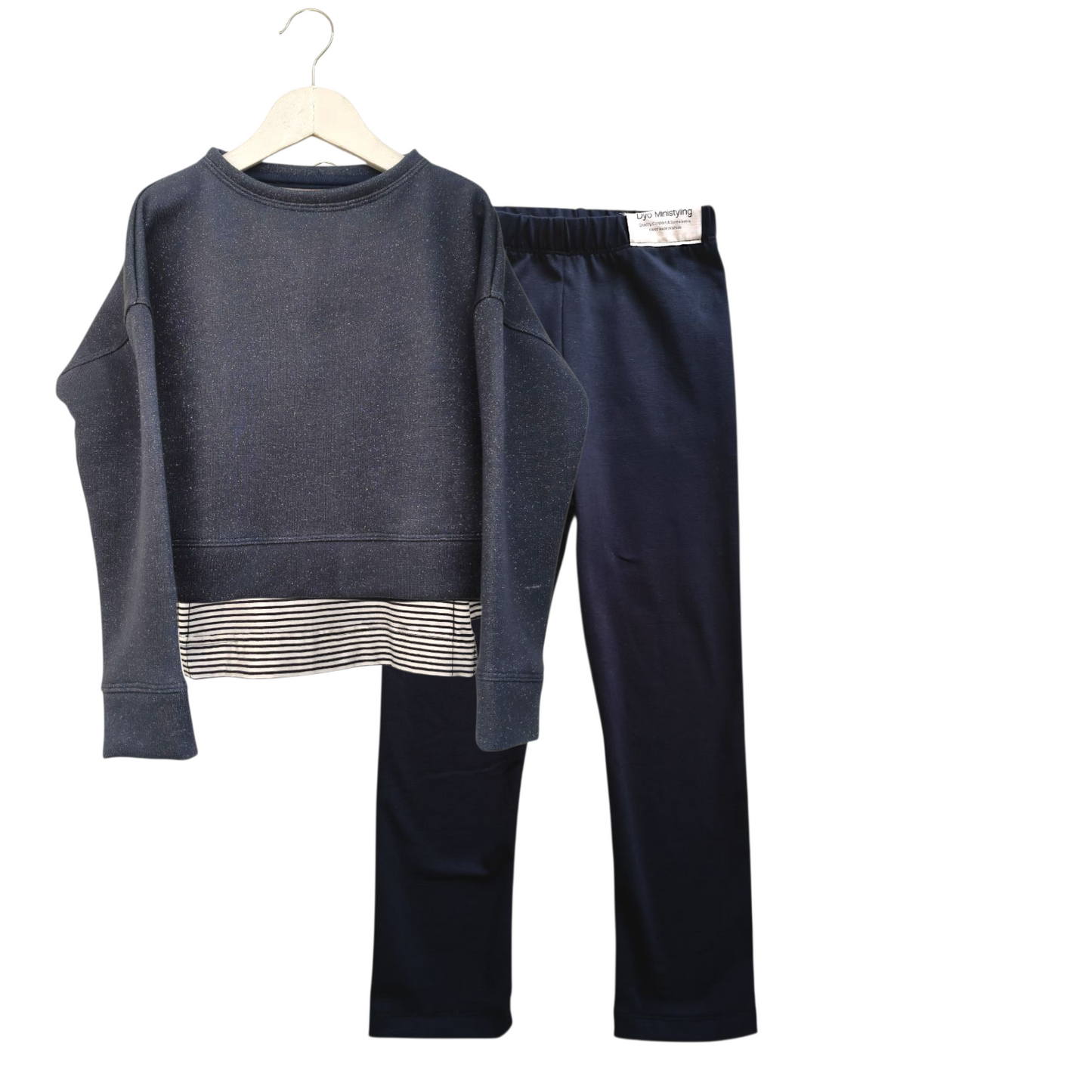 FELPA MAXI AZUL CON BRILLO