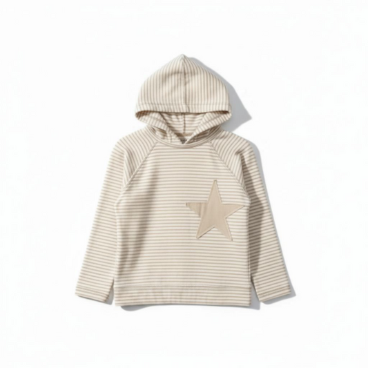 CAMISETA BEIGE A RAYAS ESTRELLA