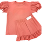 CAMISETA MANGA CORTA FAROL COLOR TEJA
