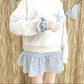 FALDA RAYAS VOLANTES AZUL Y BLANCA