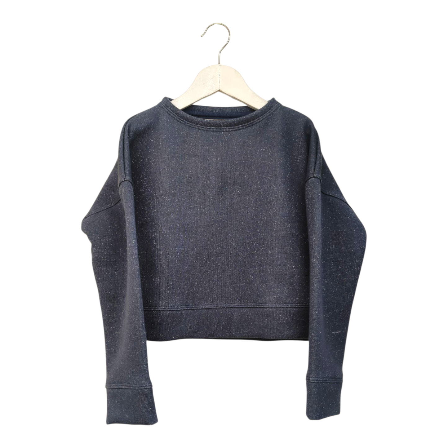 FELPA MAXI AZUL CON BRILLO