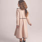 VESTIDO FELPA BEIGE CON VOLANTES EN LUNARES