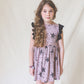 Vestido vuelo infantil rosa/ Diseño sostenible y ecológico/ Moda infantil