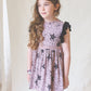 Vestido vuelo infantil rosa/ Diseño sostenible y ecológico/ Moda infantil