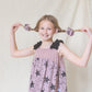Vestido infantil rosa/ Diseño sostenible y ecológico/ Moda infantil