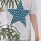 CAMISETA MANGA CORTA BLANCA ESTRELLA AZUL