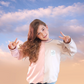 Felpa infantil rosa/ Diseño sostenible y ecológico/ Moda infantil