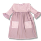 VESTIDO VOLANTE DE NIÑA COLOR ROSA NUDE