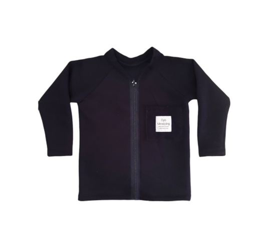 CHAQUETÓN FELPA MAXI NEGRA